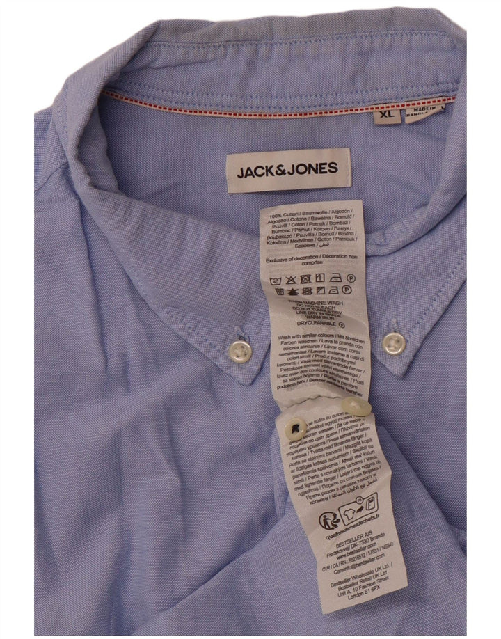 JACK & JONES Mens Shirt XL Blue Cotton