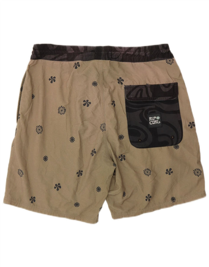 Rip Curl Mens Swimming Shorts XS Beige Floral Polyester