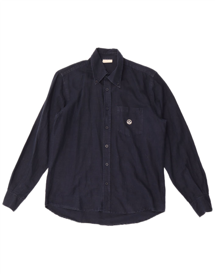 North Sails Mens Shirt Medium Navy Blue Cotton