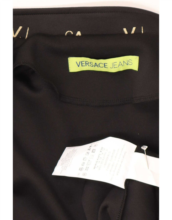 Versace Mens Graphic Tracksuit Top Jacket XL Black Polyester Sports