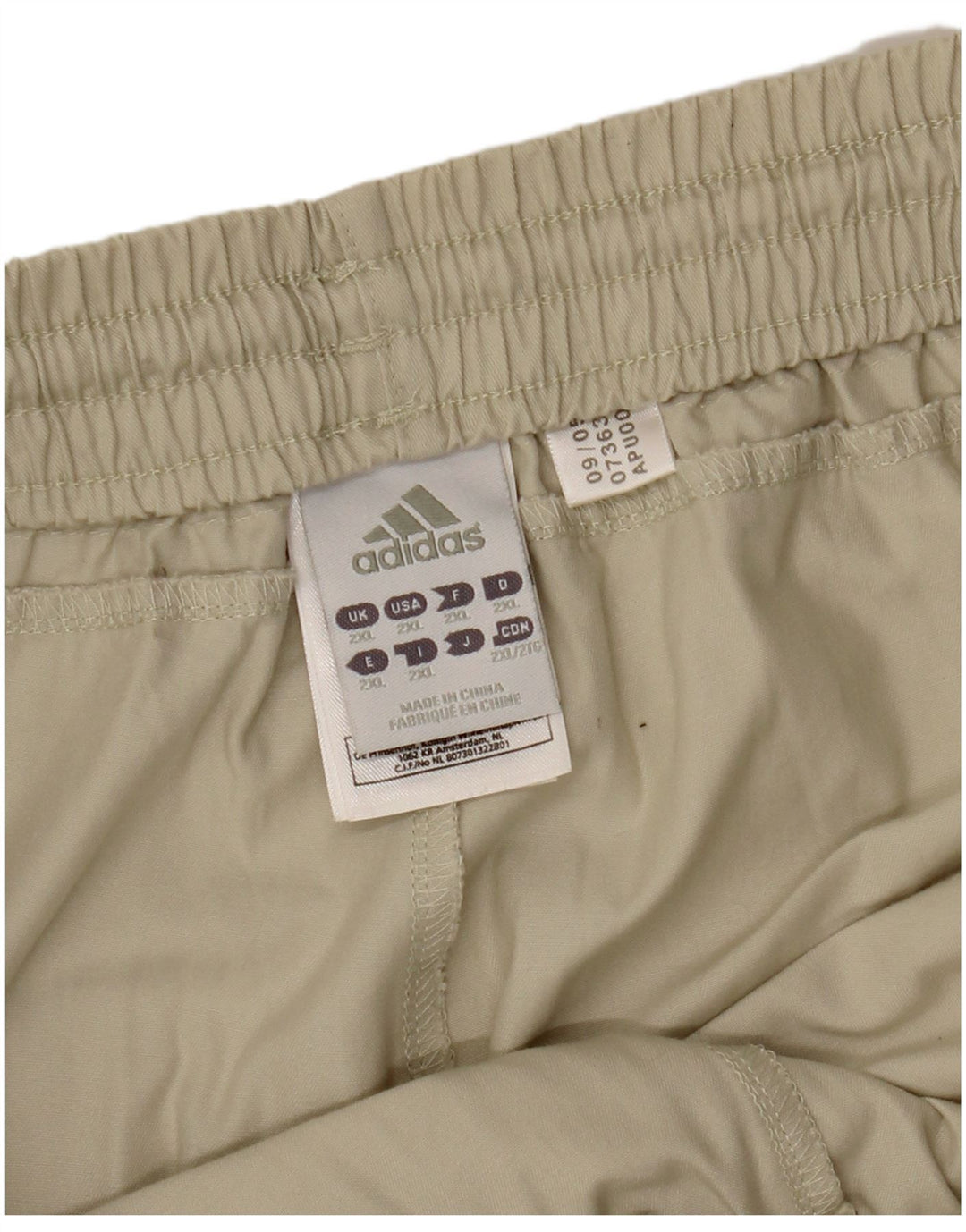 ADIDAS Mens Cargo Shorts 2XL W40  Beige Cotton