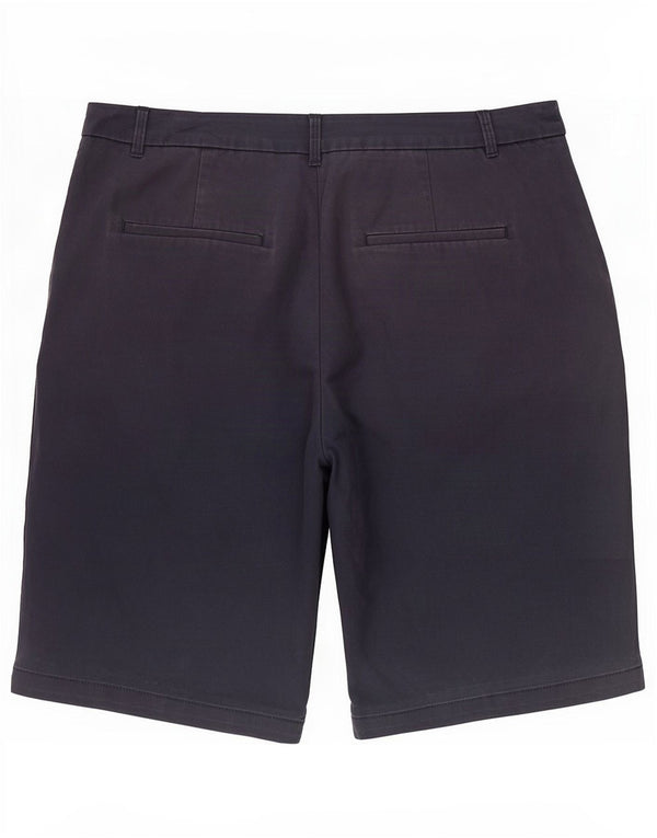 Marks & Spencer Womens Chino Shorts UK 14 Large W32 Navy Blue Cotton