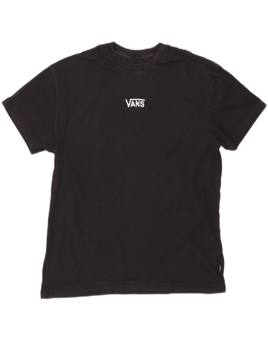 VANS Mens T-Shirt Top Medium Black Cotton