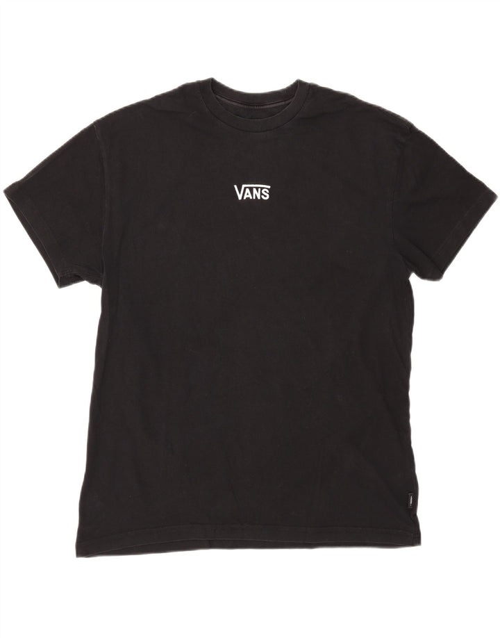 VANS Mens T-Shirt Top Medium Black Cotton