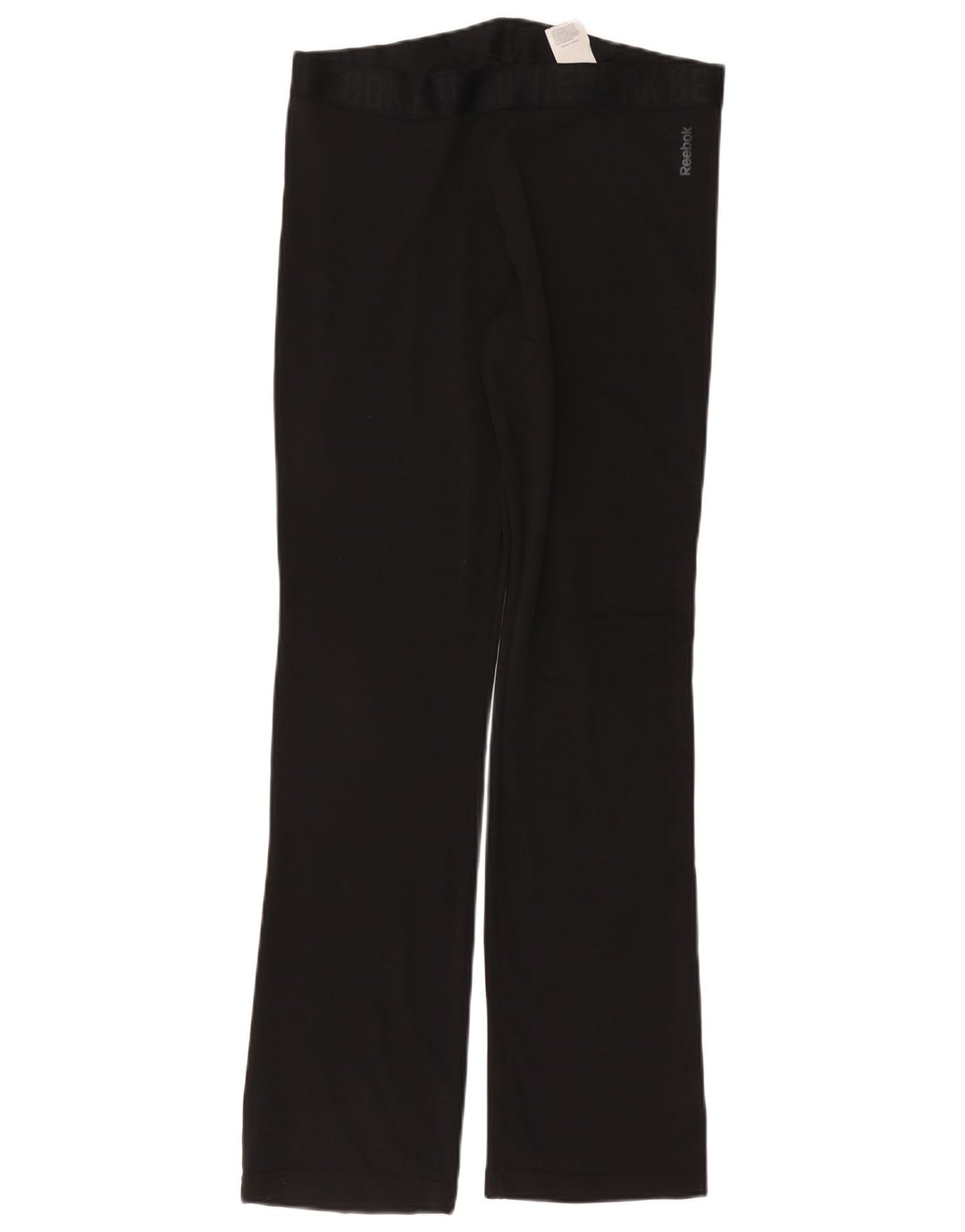 REEBOK Womens Leggings UK 12/14 Medium  Black Polyester