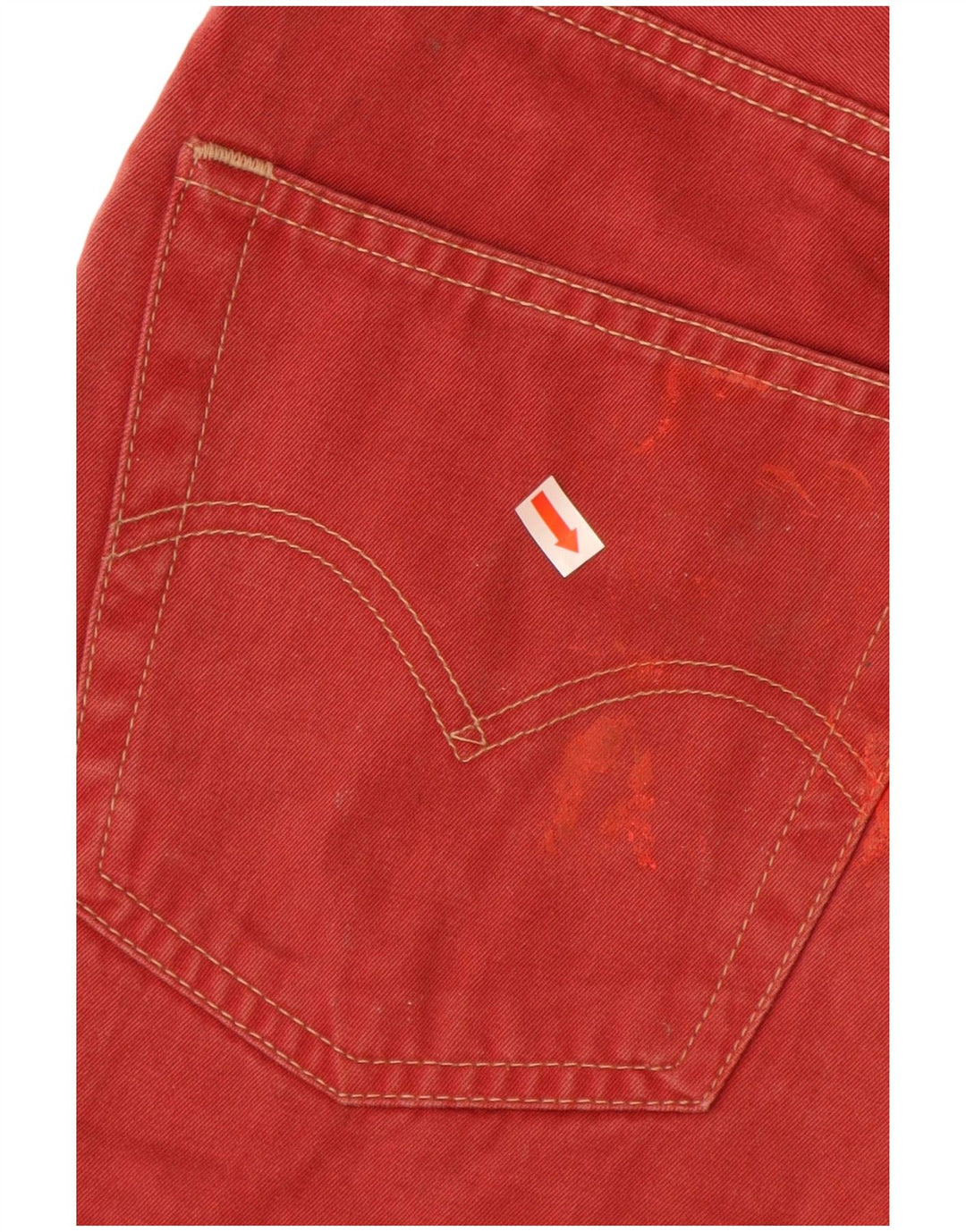 LEVI'S Mens 476 Denim Shorts W30 Medium Red Cotton