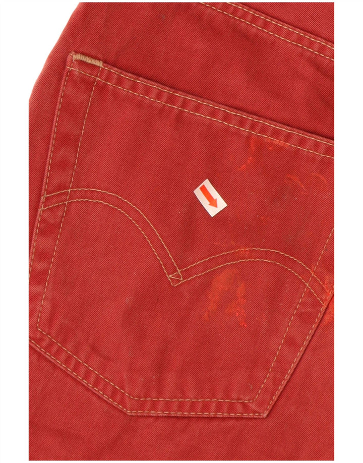 LEVI'S Mens 476 Denim Shorts W30 Medium Red Cotton