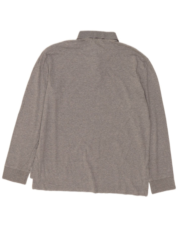 Polo Ralph Lauren Mens Long Sleeve Polo Shirt Medium Grey Cotton