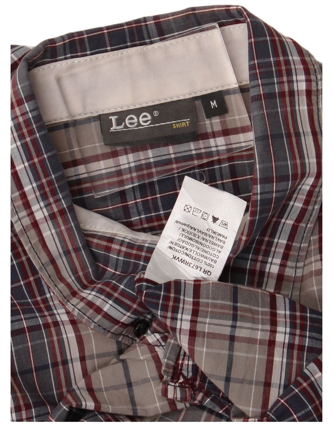 Lee Mens Shirt Medium Multicoloured Plaid Cotton