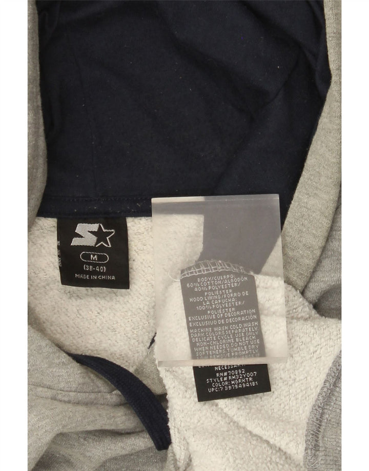 Starter Mens Hoodie Jumper Medium Grey Cotton