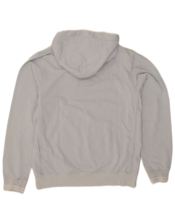 Champion Mens Graphic Hoodie Jumper Large Blue Cotton