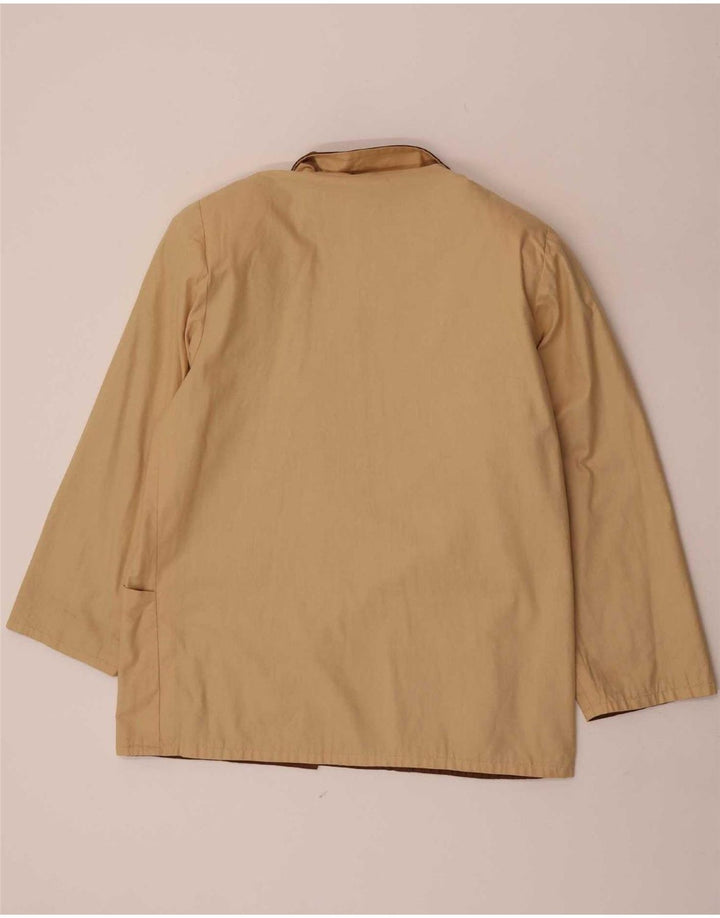 Vintage Womens 2 Button Blazer Jacket UK 16 Large Brown Colourblock