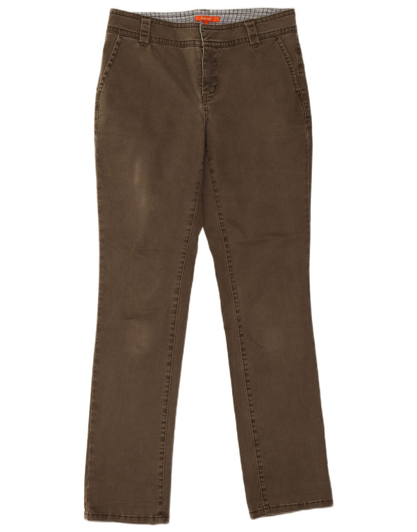 White Stuff Womens Slim Chino Trousers UK 10 Small W28 L30 Khaki Cotton