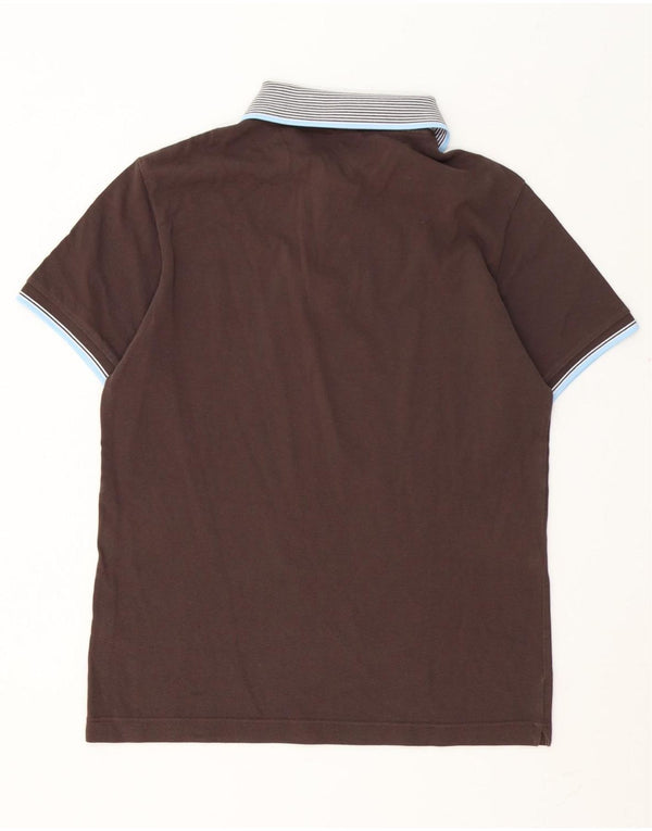 Marina Yachting Mens Slim Fit Rugby Polo Shirt Medium Brown