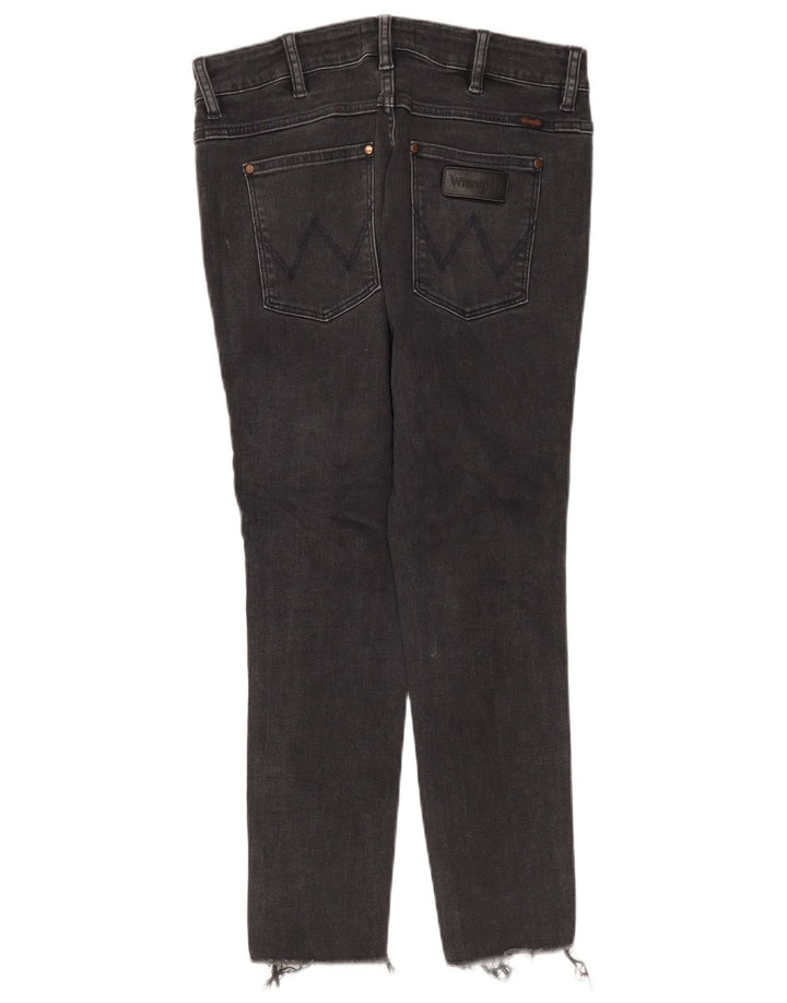 Wrangler Womens Cropped Jeans W32 L25 Black Cotton