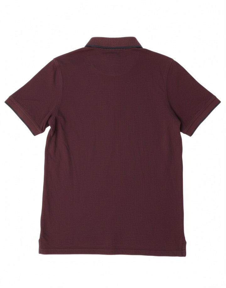 JACK & JONES Mens Polo Shirt Large Burgundy