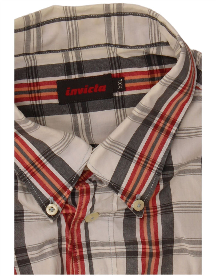 Invicta Mens Short Sleeve Shirt 2XL Red Check