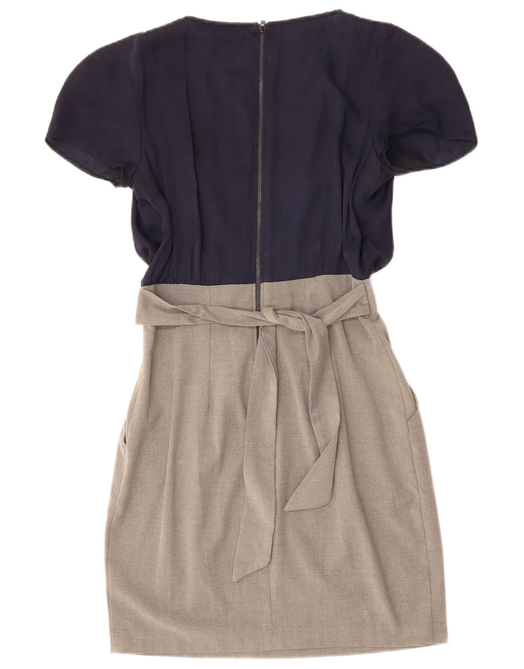 CLOSET Womens Wrap Dress UK 10 Small  Navy Blue Colourblock Polyester