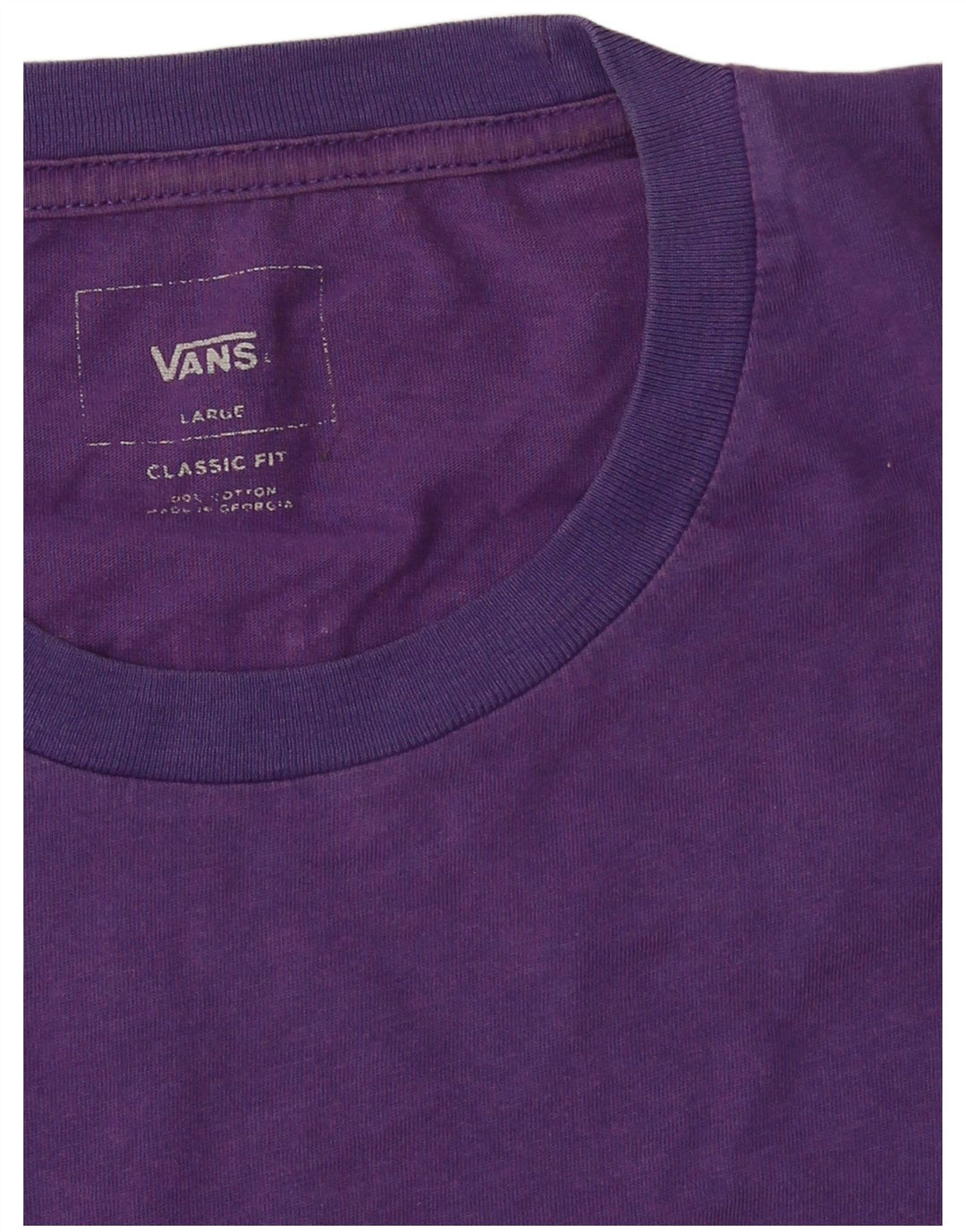 Vans Mens Classic Fit Graphic T-Shirt Top Large Purple Cotton
