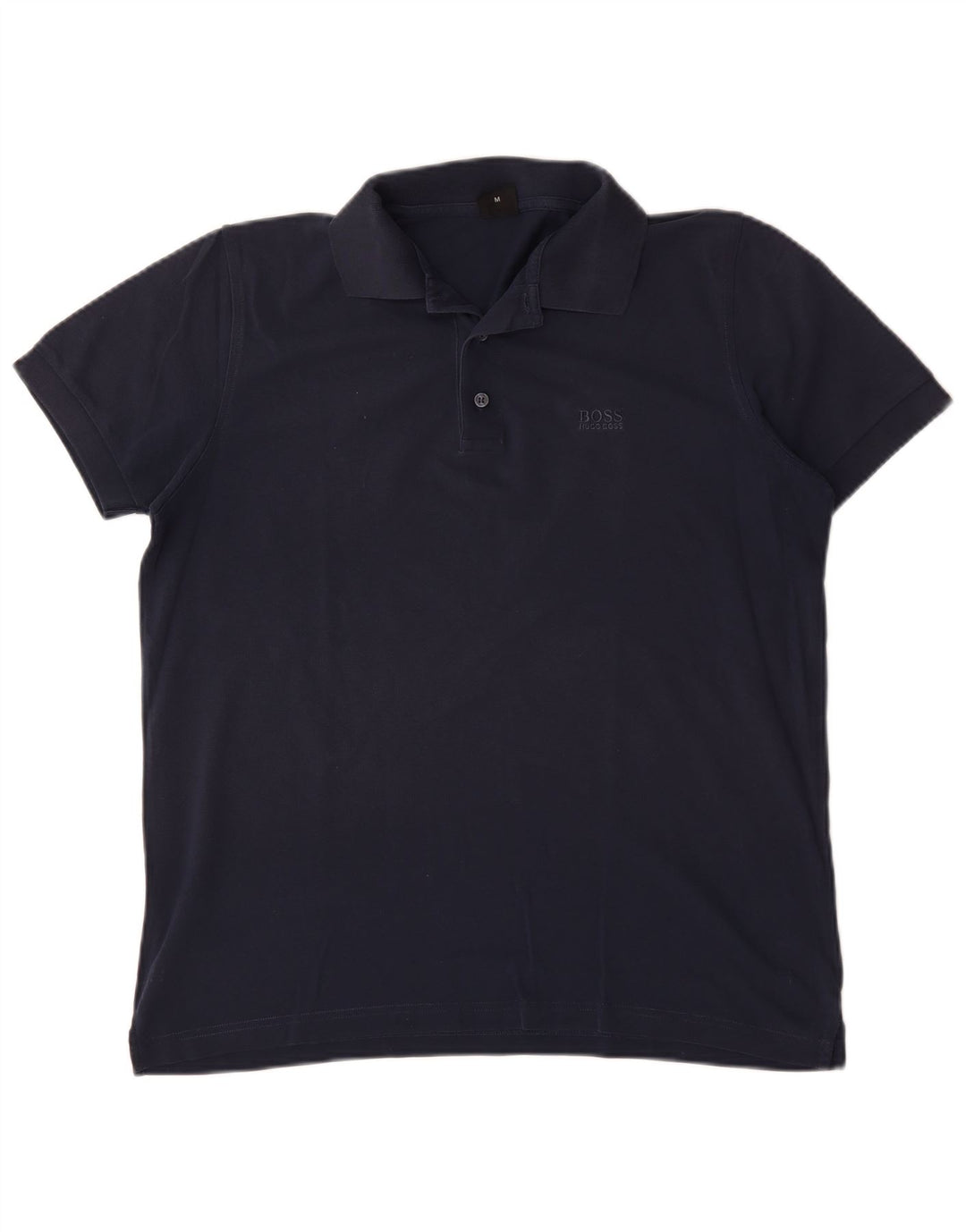 Hugo Boss Mens Polo Shirt Medium Navy Blue Cotton