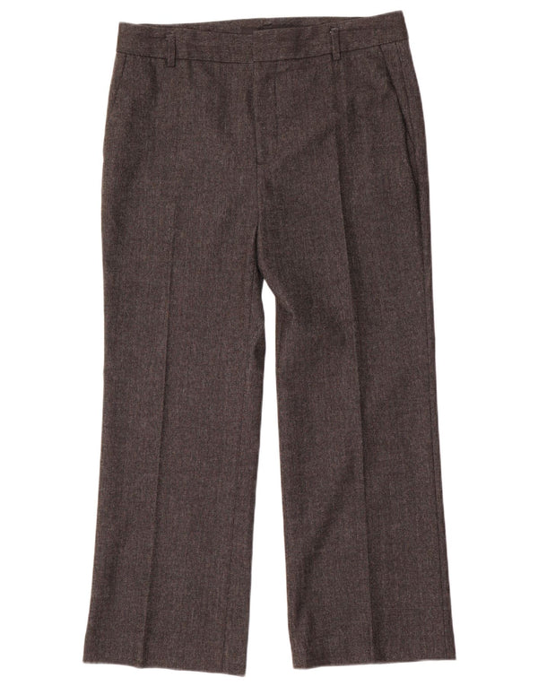Zara Womens Straight Suit Trousers EU 40 Medium W30 L27 Grey Herringbone