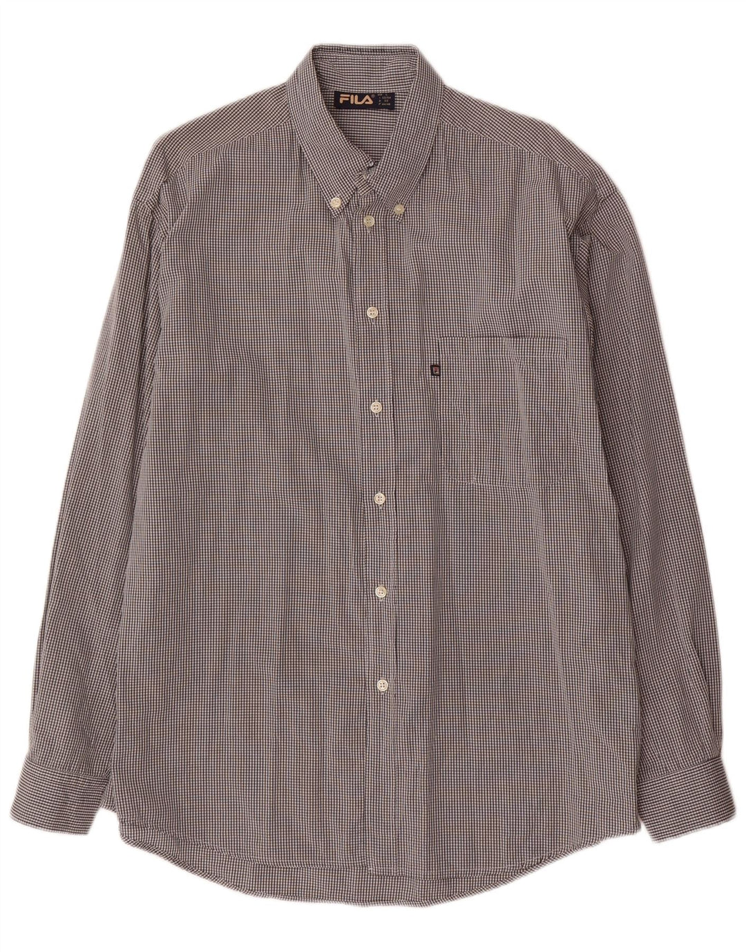 Fila Mens Shirt Large Grey Check