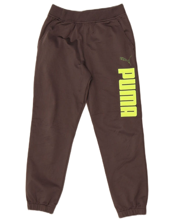 Puma Boys Graphic Tracksuit Trousers Joggers 7-8 Years Small Grey