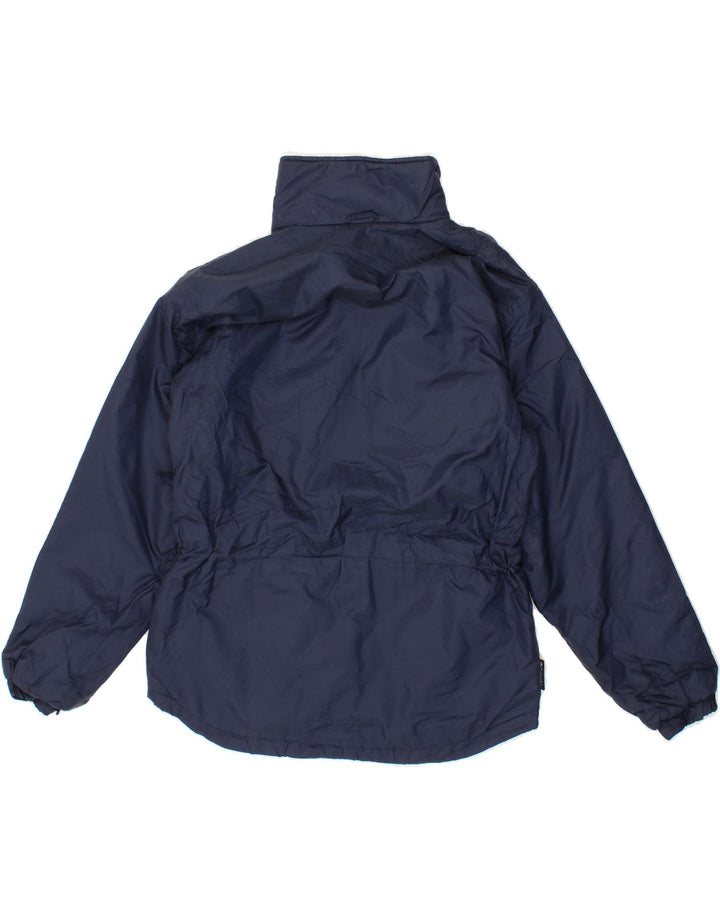 COLUMBIA Womens Windbreaker Jacket UK 14 Medium Navy Blue Vintage Columbia and Second-Hand Columbia from Messina Hembry 