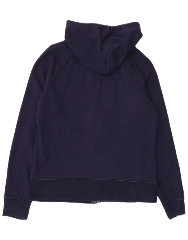 Gap Womens Graphic Zip Hoodie Sweater UK 6 XS Navy Blue Cotton