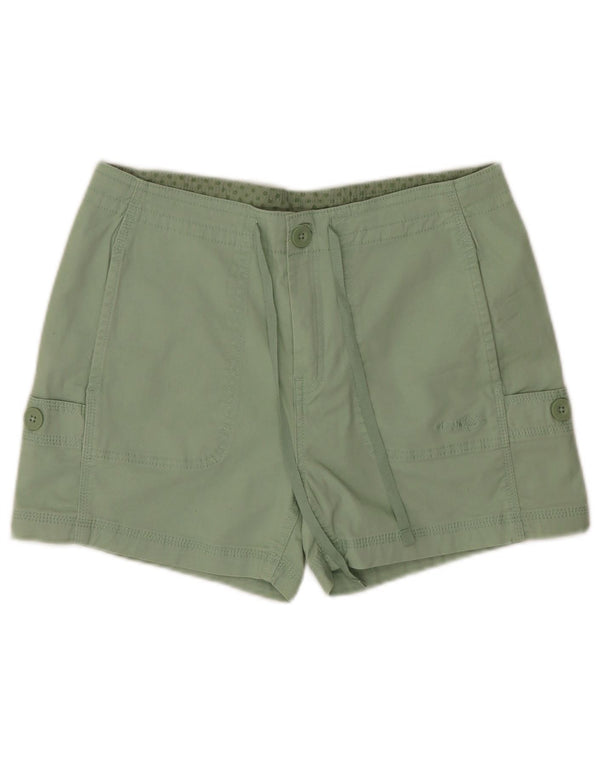 Weird Fish Womens Cargo Shorts UK 8 Small W32  Green Cotton