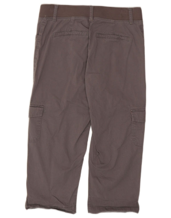 Lee Womens Relaxed Fit Capri Cargo Trousers US 6 Medium W28 L20 Grey Cotton