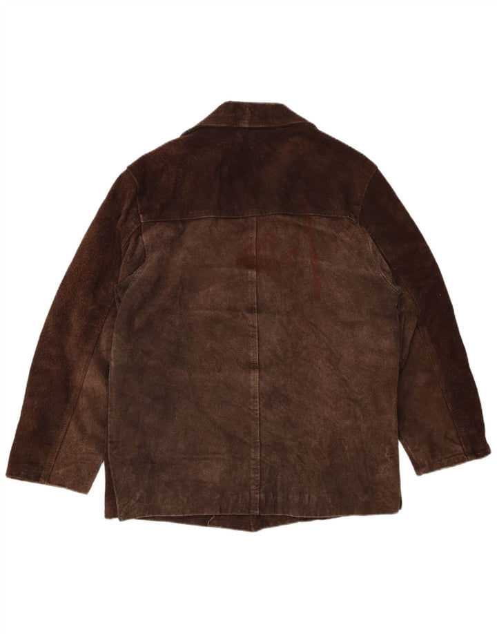 Vintage Mens Suede Jacket UK 38 Medium Brown