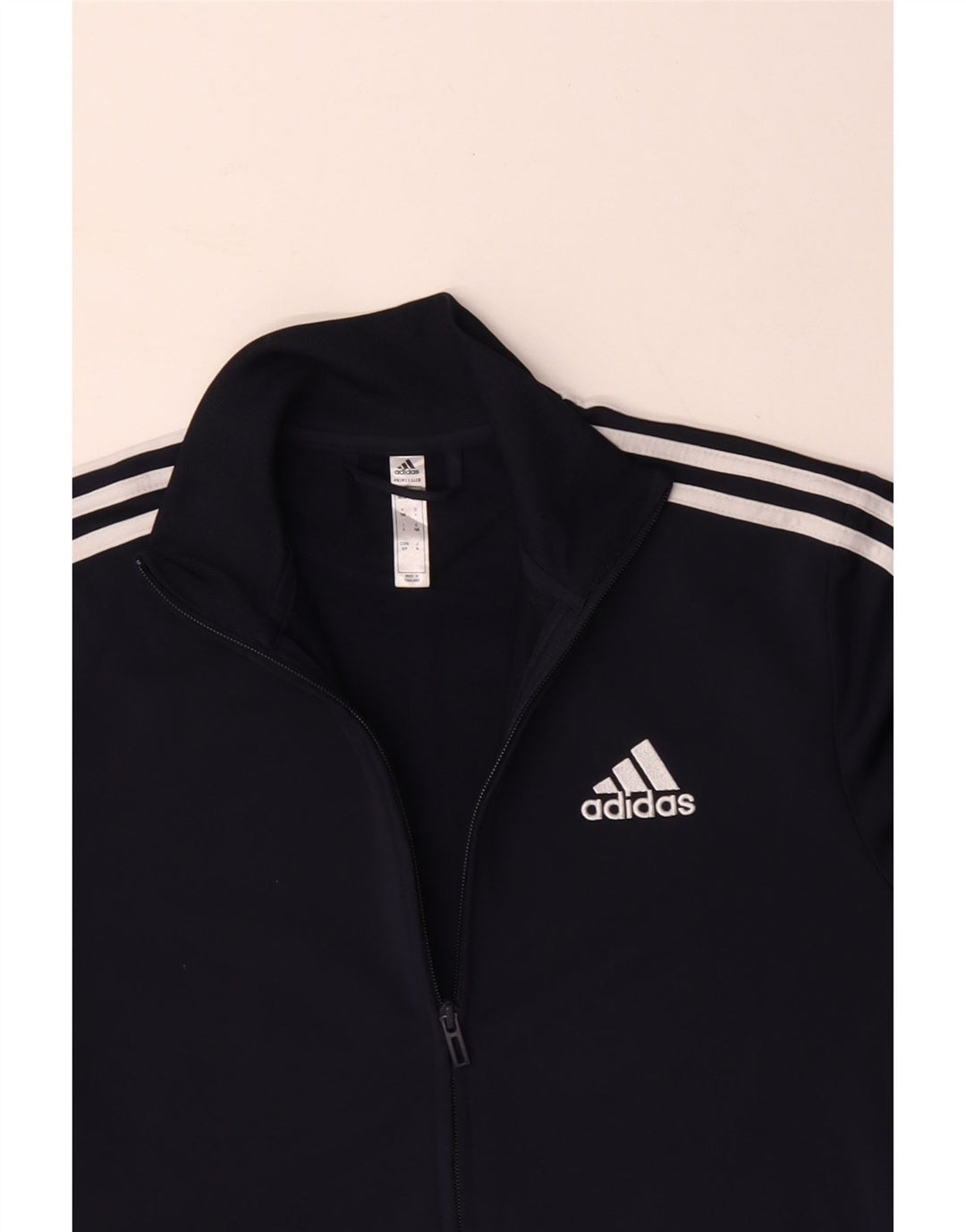 ADIDAS Mens Tracksuit Top Jacket Small Navy Blue Polyester
