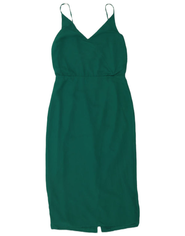 Oasis Womens Sleeveless Sheath Dress UK 12 Medium Green Polyester