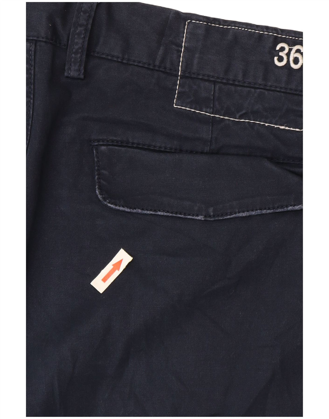 Sun68 Mens Chino Shorts W36 Large Navy Blue Cotton