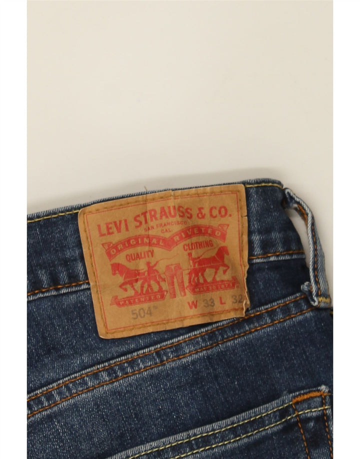 LEVI'S Mens 504 Straight Jeans W33 L27 Blue Cotton Vintage Levi's and Second-Hand Levi's from Messina Hembry 