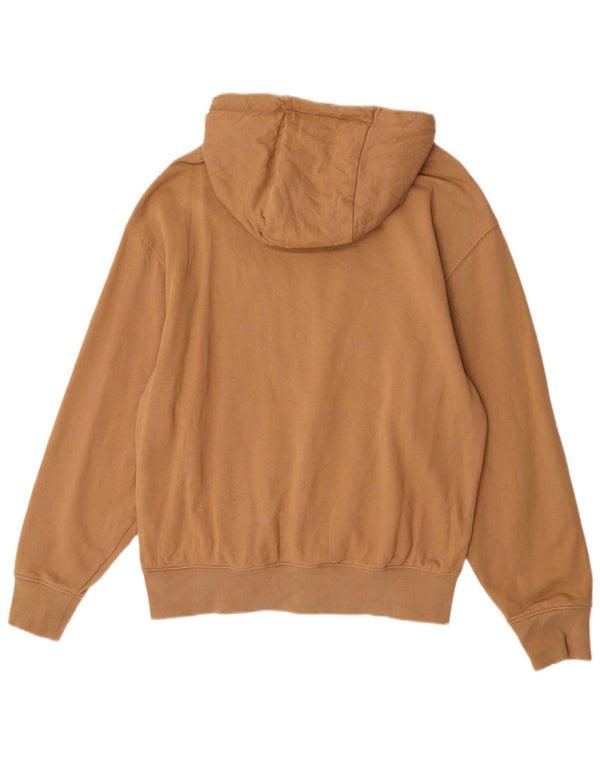 Hugo Boss Mens Graphic Hoodie Jumper Large Beige Cotton