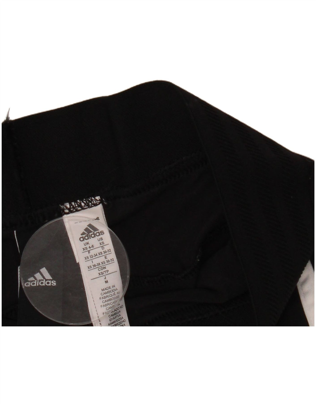ADIDAS Womens Leggings UK 4/6 XS  Black Cotton