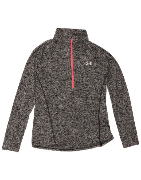 Under Armour Womens Heat Gear Pullover Tracksuit Top UK 12 Medium Grey