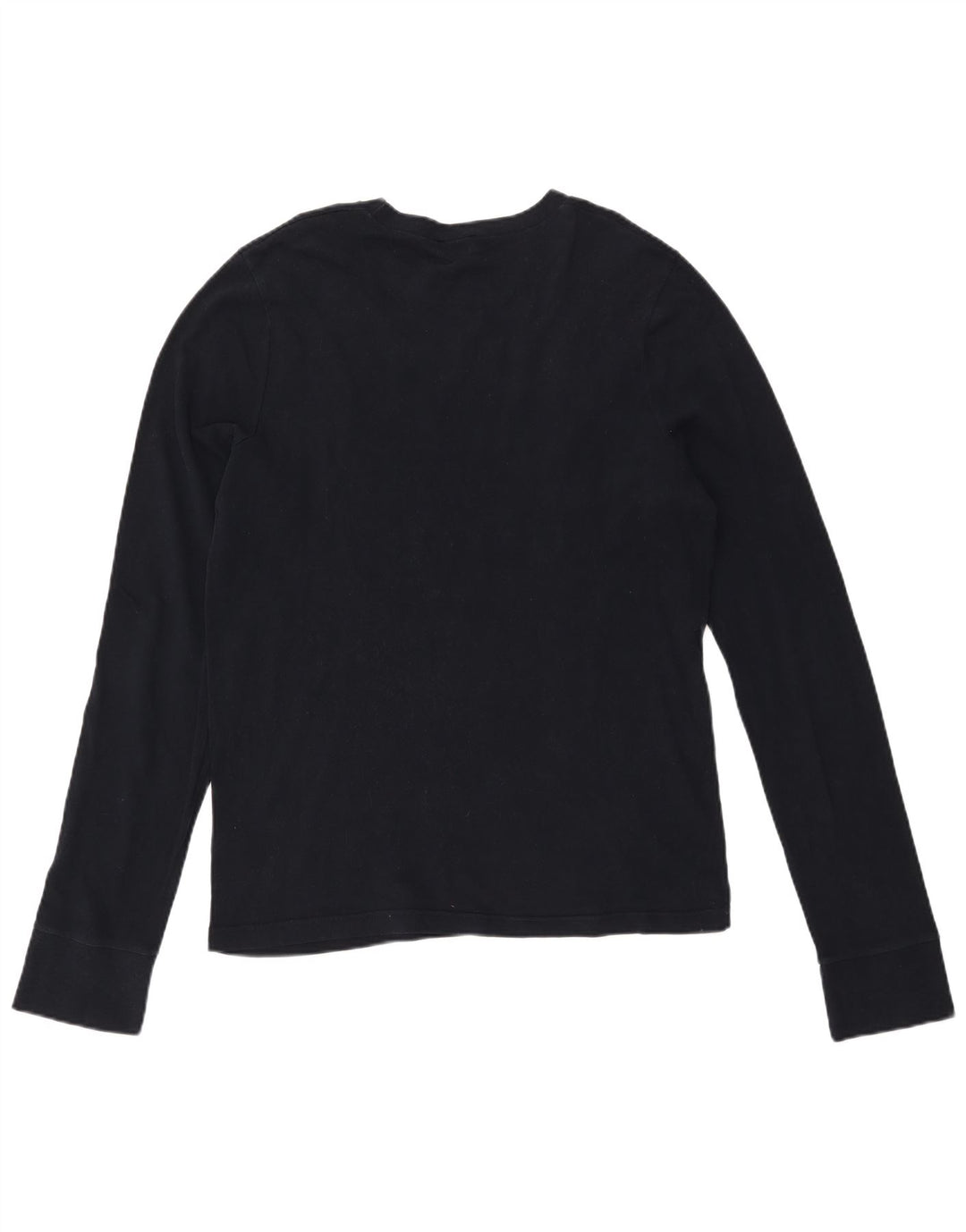 Hollister Mens Graphic Top Long Sleeve Large Black Cotton