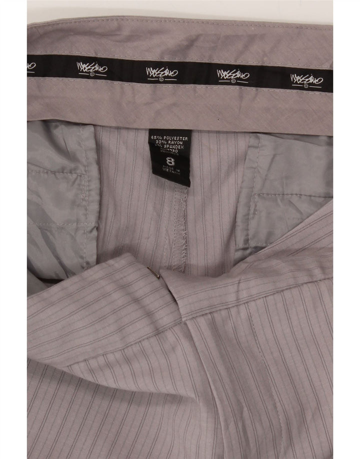 MOSSIMO Womens Straight Capri Trousers US 8 Medium W30 L22 Grey Pinstripe Vintage Mossimo and Second-Hand Mossimo from Messina Hembry 