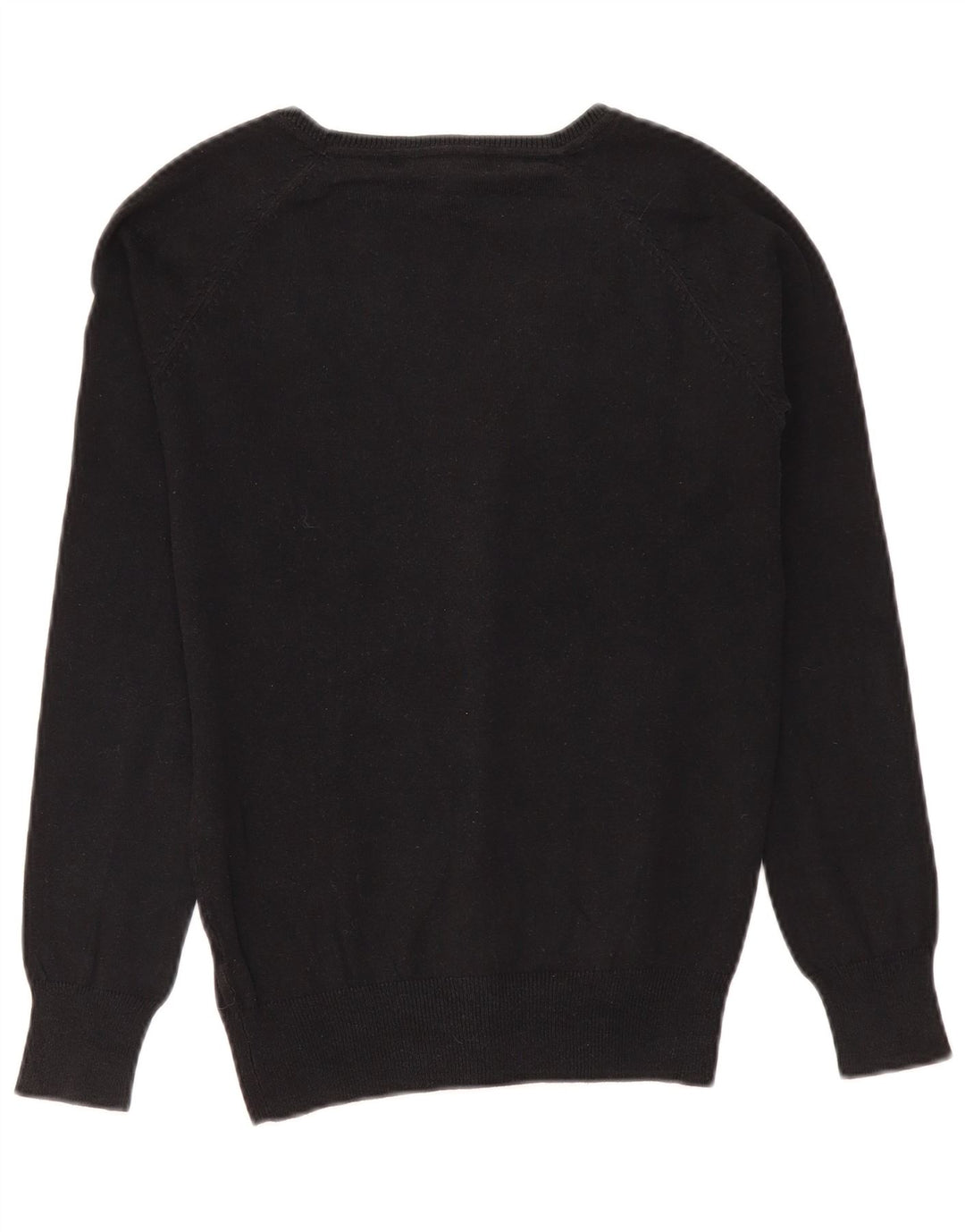 Marks & Spencer Womens Cardigan Sweater UK 12 Medium Black Cotton