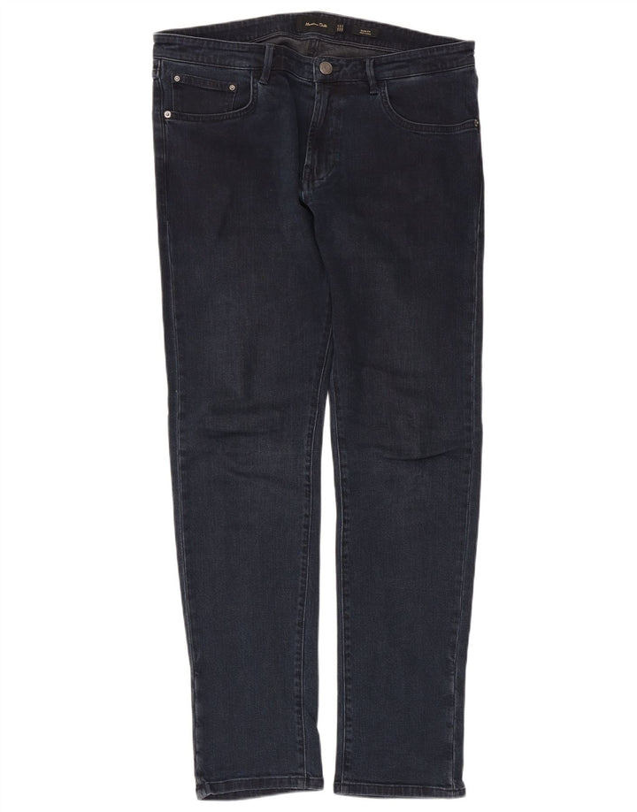 Massimo Dutti Mens Slim Jeans EU 40 Medium W31 L29 Navy Blue Cotton