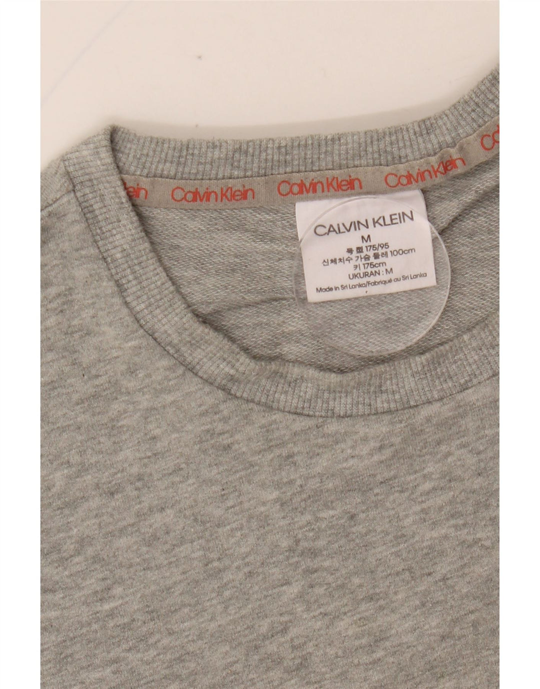 CALVIN KLEIN Mens Graphic Sweatshirt Jumper Medium Grey