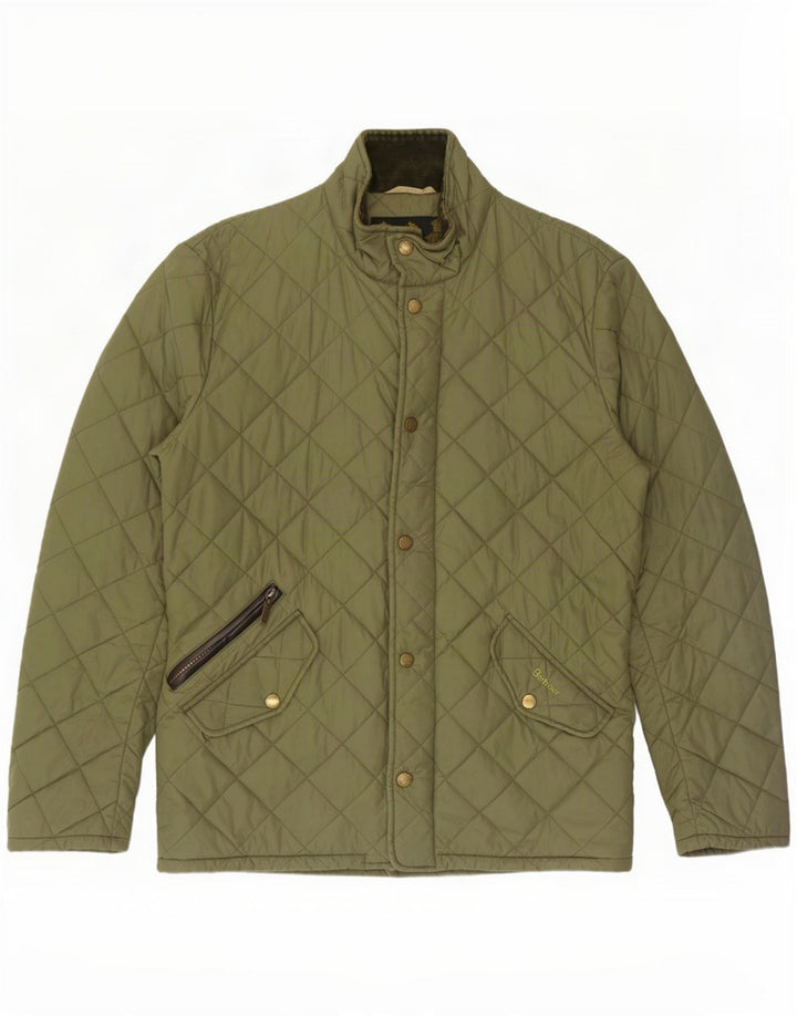 Barbour Mens Quilted Jacket UK 36 Small Green