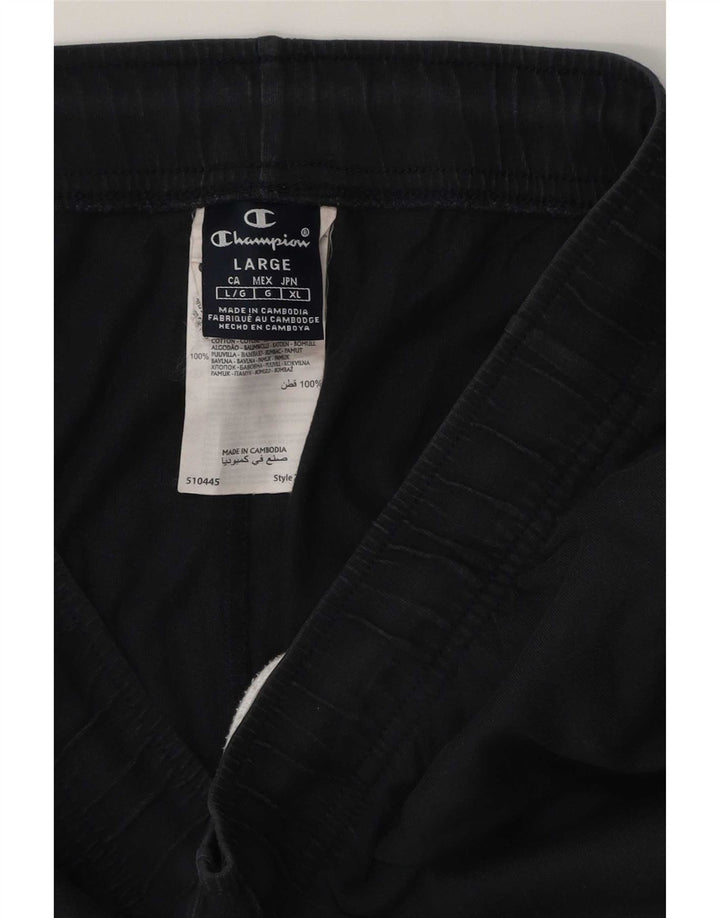 Champion Mens Sport Shorts Large Black Cotton