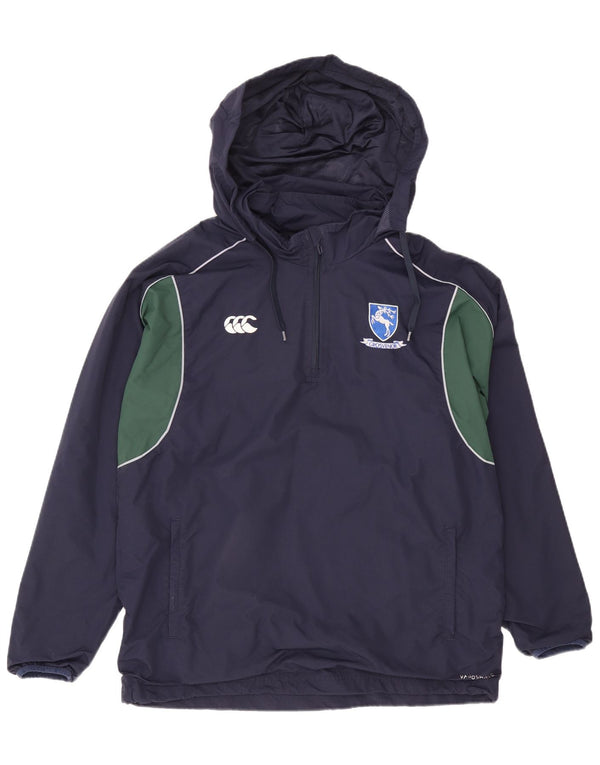Canterbury Mens Hooded Windbreaker Jacket UK 40 Large Navy Blue Colourblock