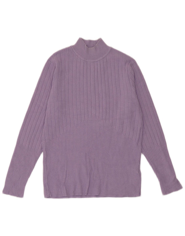 Marks & Spencer Womens Turtle Neck Jumper Sweater UK 12 Medium Purple