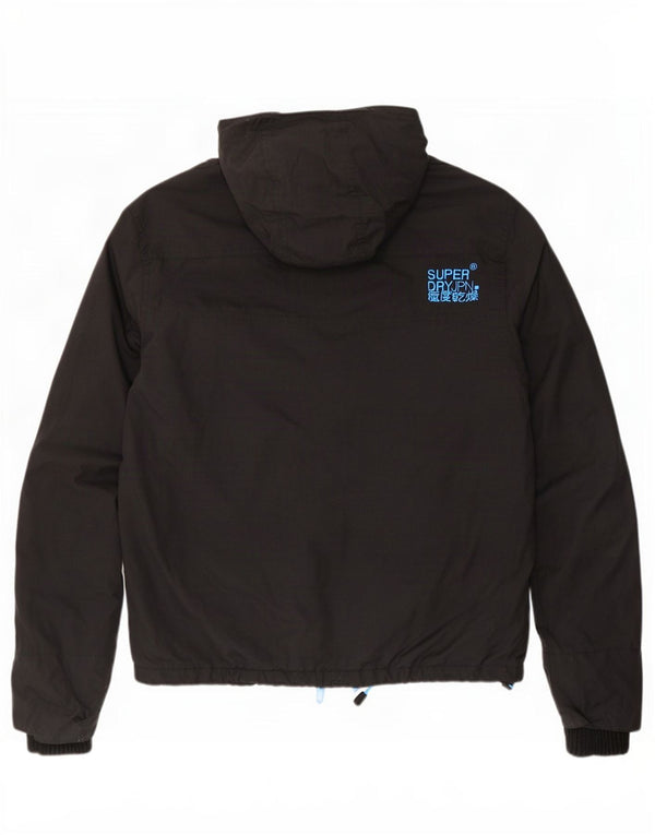 Superdry Mens The Windcheater Graphic Hooded Rain Jacket UK 38 Medium Black