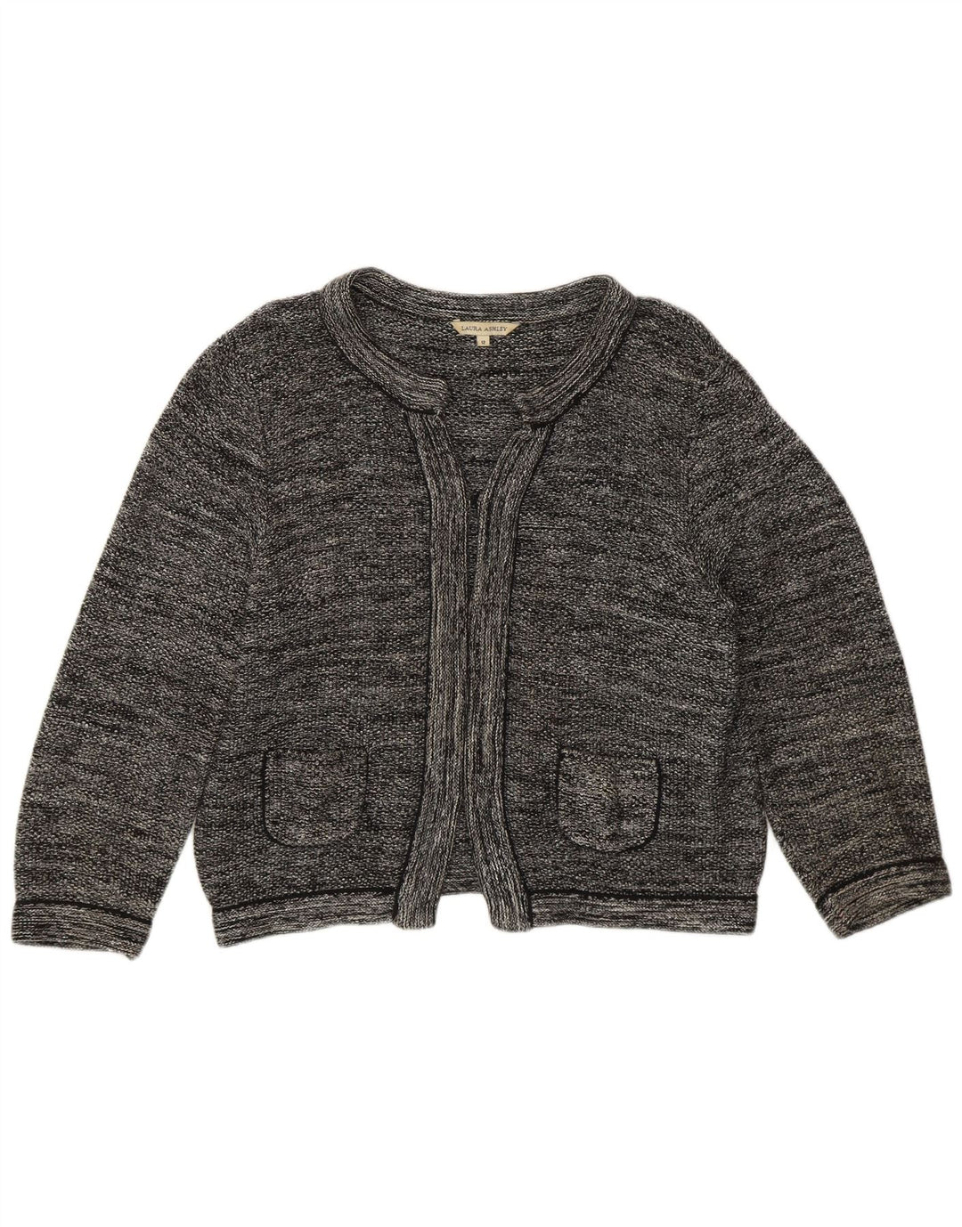 Laura Ashley Womens Open Bolero Jumper UK 12 Medium  Grey Cotton